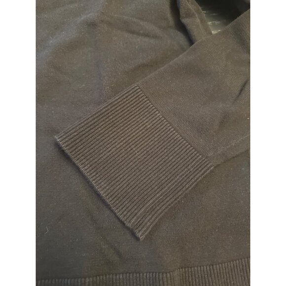 COS Black Crewneck Cotton Sweater Medium Minimalist Career Professional - Picture 3 of 5